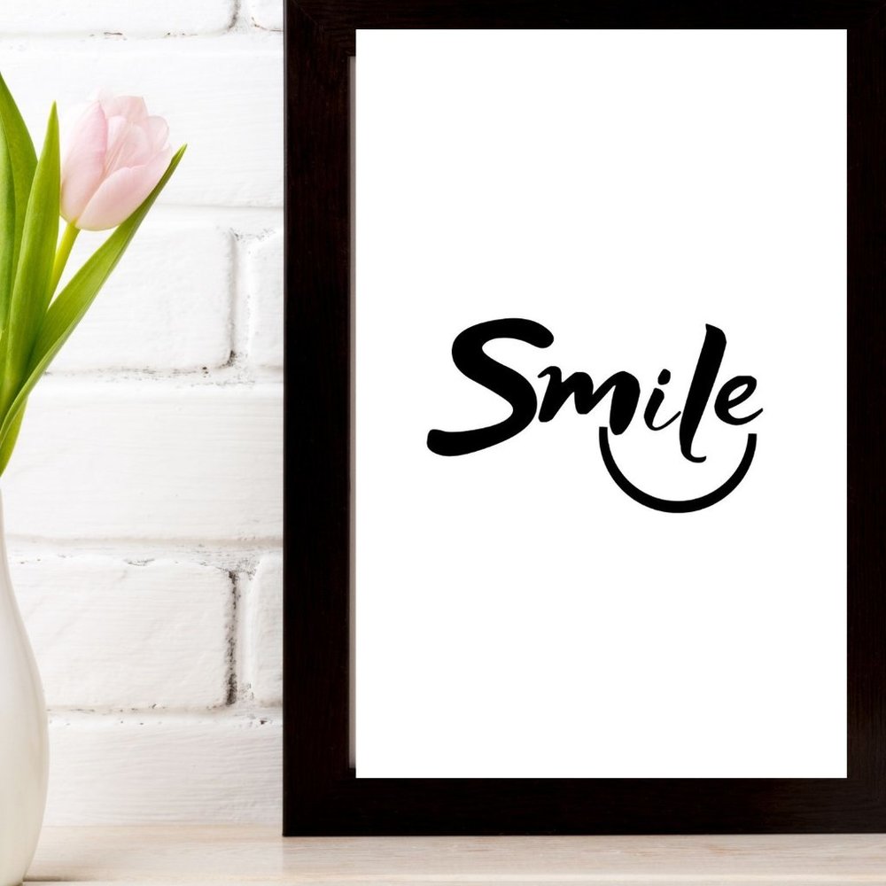 Digital Print Art "Smile" - Wall Art 8.5 X 11"